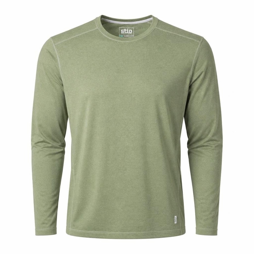 Stio Hylas Crew Shirt Mens XL Green Sun UPF 50 Lightweight Performance Outdoors
